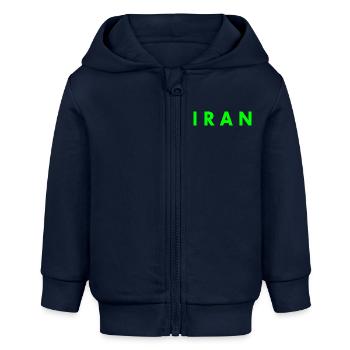Iran - Baby Organic Zip-up Hoodie by Stanley/Stella - navy - Front