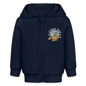 Krüger Private Tour Sht Africa - Baby Organic Kapuzenjacke Baby Connector von Stanley/Stella - Navy - Vorne