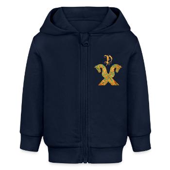 Pignon pour chevaux E 95 P - Veste à capuche bébé bio Stanley/Stella - bleu marine - Devant
