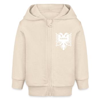 Albanien - Baby Organic Kapuzenjacke Baby Connector von Stanley/Stella - Natur - Vorne