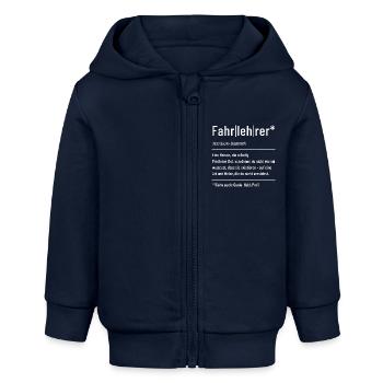 Fahrlehrer - Definition - Lexikon - Baby Organic Kapuzenjacke Baby Connector von Stanley/Stella - Navy - Vorne