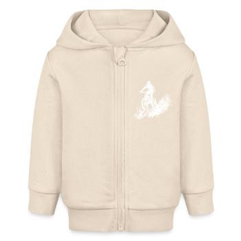 Radfahrer Schlamm Berg Abfahrt - Baby Organic Kapuzenjacke Baby Connector von Stanley/Stella - Natur - Vorne