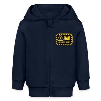 Hungry baby 1 - Baby Organic Kapuzenjacke Baby Connector von Stanley/Stella - Navy - Vorne