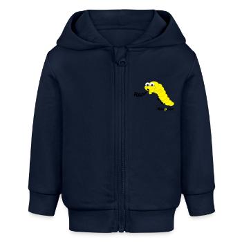 Rauptier - Baby Organic Kapuzenjacke Baby Connector von Stanley/Stella - Navy - Vorne