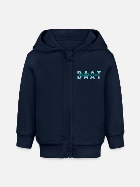 mawärisch daat - Baby Organic Kapuzenjacke Baby Connector von Stanley/Stella - Navy