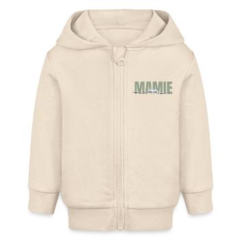 Granny Darling - Oma Geschenk - Baby Organic Kapuzenjacke Baby Connector von Stanley/Stella - Natur - Vorne