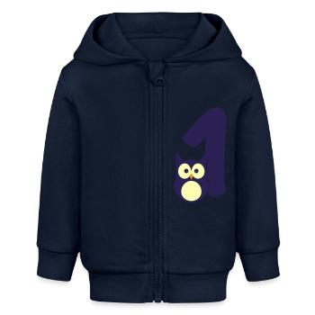 I'm already 1 - Baby Organic Zip-up Hoodie by Stanley/Stella - navy - Front