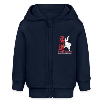 Judo - Baby Organic Zip-up Hoodie by Stanley/Stella - navy - Front