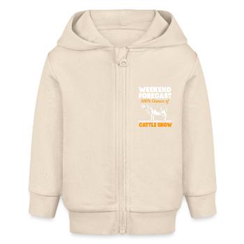 Vieh Viehzüchter - Baby Organic Kapuzenjacke Baby Connector von Stanley/Stella - Natur - Vorne