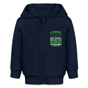 Gallengangskrebs - Baby Organic Kapuzenjacke Baby Connector von Stanley/Stella - Navy - Vorne