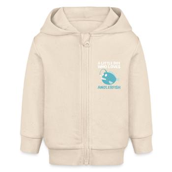 Frogfish - Baby Organic Zip-up Hoodie by Stanley/Stella - soft Ecru - Front
