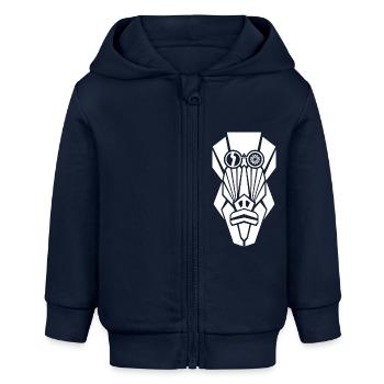 Pavian - Baby Organic Kapuzenjacke Baby Connector von Stanley/Stella - Navy - Vorne
