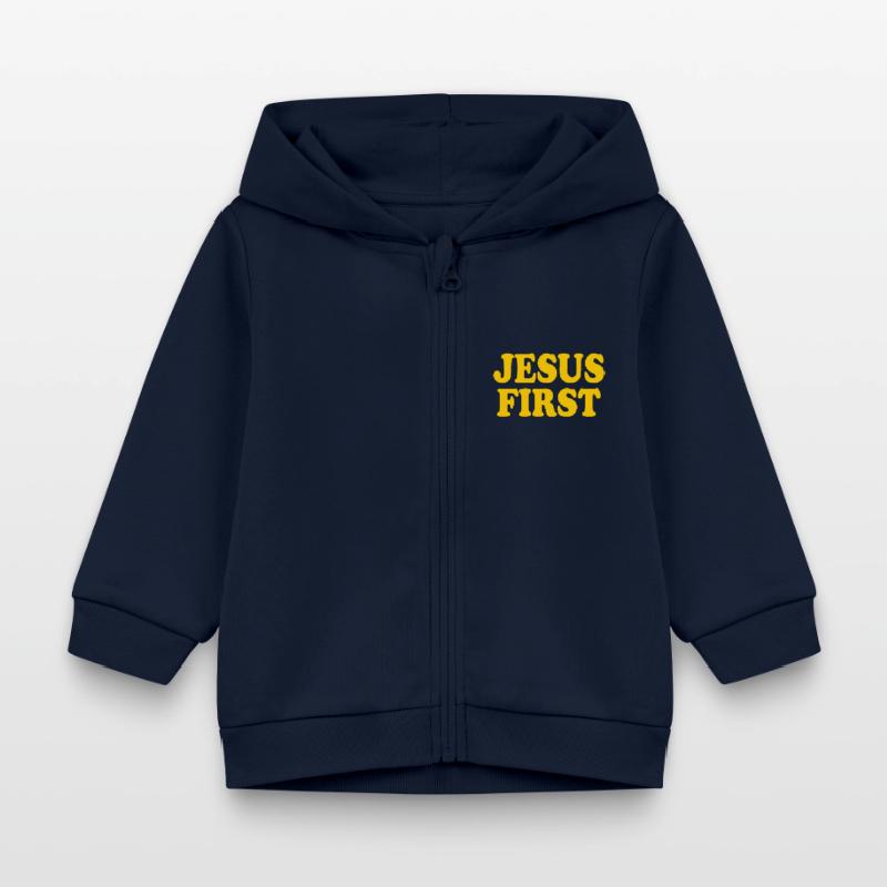 Jesus first Veste à capuche bébé bio Stanley/Stella