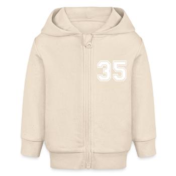35 - Baby Organic Kapuzenjacke Baby Connector von Stanley/Stella - Natur - Vorne
