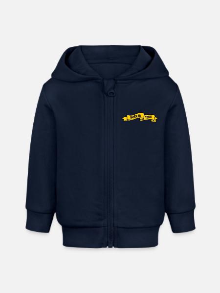1984 - Baby Organic Kapuzenjacke Baby Connector von Stanley/Stella - Navy