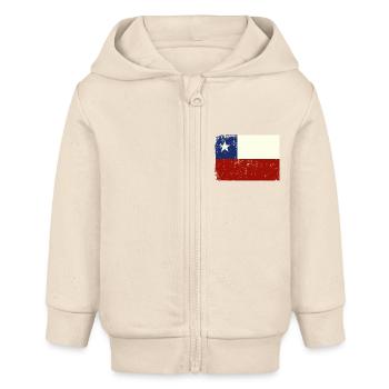 Chile - Baby Organic Zip-up Hoodie by Stanley/Stella - soft Ecru - Front
