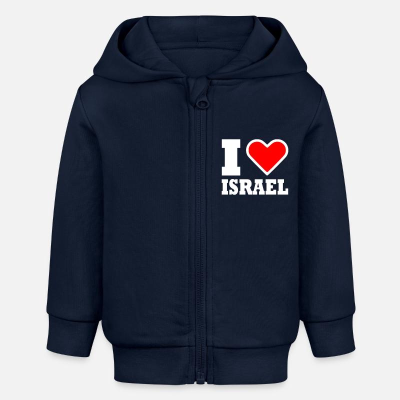 Israel - Veste à capuche bébé bio Stanley/Stella - bleu marine