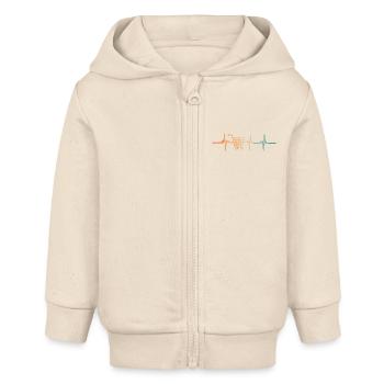 Herzschlagkorb - Baby Organic Kapuzenjacke Baby Connector von Stanley/Stella - Natur - Vorne