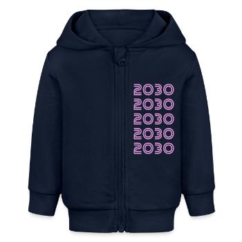 2030 - Baby Organic Zip-up Hoodie by Stanley/Stella - navy - Front