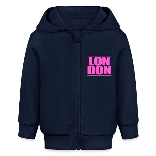 LON DON Logo Pink - Stanley/Stella Organic Zip Hoodie BABY CONNECTOR
