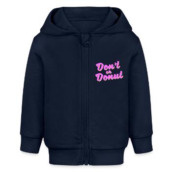 Don't or donut - Baby Organic Kapuzenjacke Baby Connector von Stanley/Stella - Navy - Vorne
