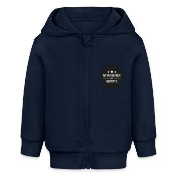 Mitarbeiter des Monats - Baby Organic Kapuzenjacke Baby Connector von Stanley/Stella - Navy - Vorne