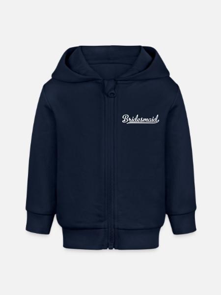 Brautjungfer - Baby Organic Kapuzenjacke Baby Connector von Stanley/Stella - Navy