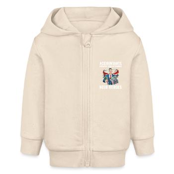 Buchhalter Buchhaltung Buchhaltung Finanzen Lustig - Baby Organic Kapuzenjacke Baby Connector von Stanley/Stella - Natur - Vorne