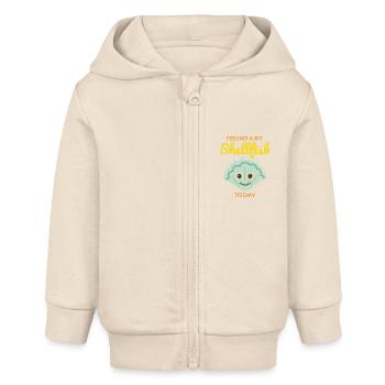 Jakobsmuscheln Sammler Strandräuber Schalentiere - Baby Organic Kapuzenjacke Baby Connector von Stanley/Stella - Natur - Vorne
