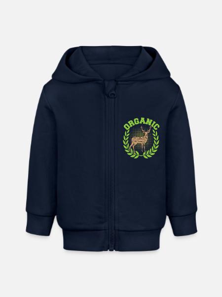 Bio-Jagd - Baby Organic Kapuzenjacke Baby Connector von Stanley/Stella - Navy