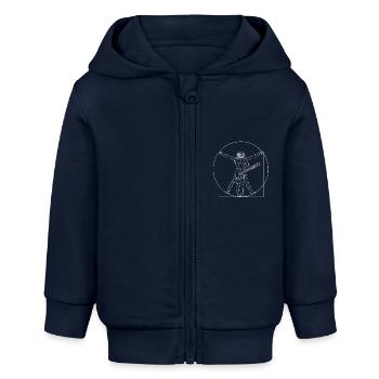 Guitare cadeau de joueur de guitare drôle - Veste à capuche bébé bio Stanley/Stella - bleu marine - Devant