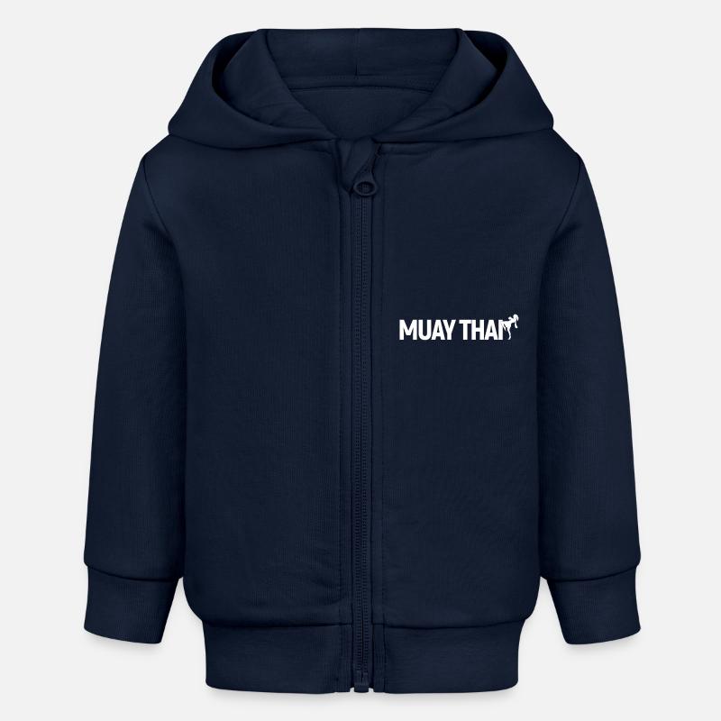Muay Thai - Veste à capuche bébé bio Stanley/Stella - bleu marine