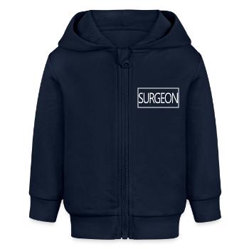 Chirurg Stolzer graduierter Chirurg-Doktorstudent - Baby Organic Kapuzenjacke Baby Connector von Stanley/Stella - Navy - Vorne