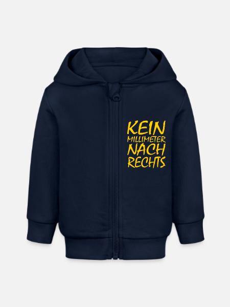 kein millimeter nach rechts - Baby Organic Kapuzenjacke Baby Connector von Stanley/Stella - Navy