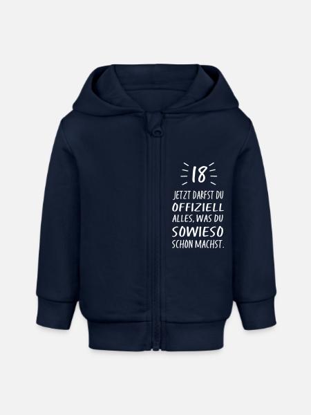 18 - Baby Organic Kapuzenjacke Baby Connector von Stanley/Stella - Navy