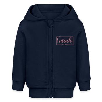 2023 Hochzeitsfeier des Verlobungsbräutigams - Baby Organic Kapuzenjacke Baby Connector von Stanley/Stella - Navy - Vorne