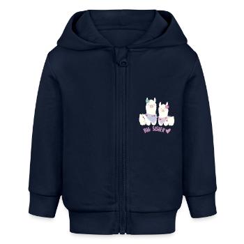 sœur - Veste à capuche bébé bio Stanley/Stella - bleu marine - Devant