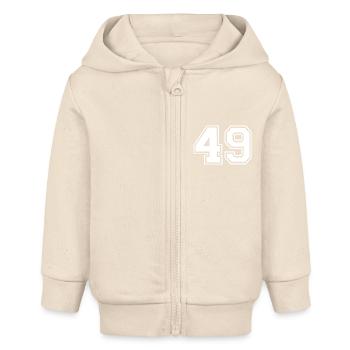 49 - Baby Organic Zip-up Hoodie by Stanley/Stella - soft Ecru - Front