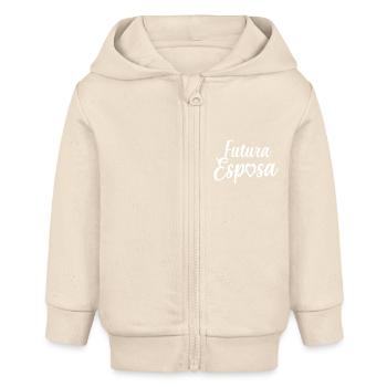 Futura Esposa Engagement Bridal Shower Wedding - Baby Organic Zip-up Hoodie by Stanley/Stella - soft Ecru - Front