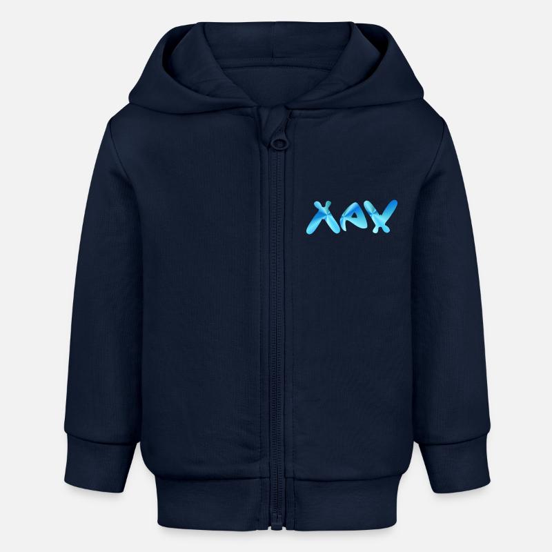 Max - Veste à capuche bébé bio Stanley/Stella - bleu marine