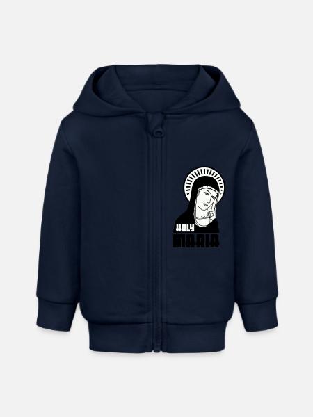 Holy Maria - Baby Organic Kapuzenjacke Baby Connector von Stanley/Stella - Navy