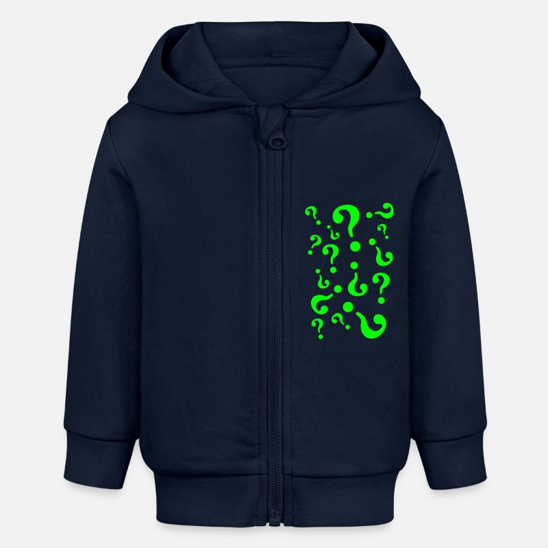 points d'interrogation - Veste à capuche bébé bio Stanley/Stella - bleu marine