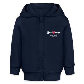 Die/Der ist meins. Finger weg! - Baby Organic Kapuzenjacke Baby Connector von Stanley/Stella - Navy - Vorne