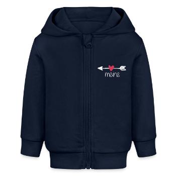 Die/Der ist meins. Finger weg! - Baby Organic Kapuzenjacke Baby Connector von Stanley/Stella - Navy - Vorne