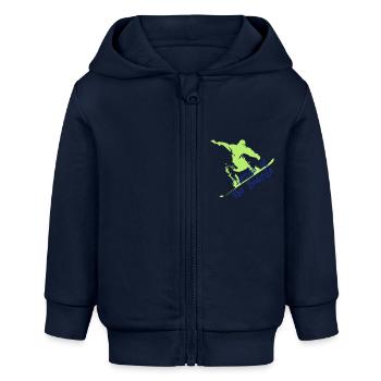 Lords Boards - Baby Organic Kapuzenjacke Baby Connector von Stanley/Stella - Navy - Vorne
