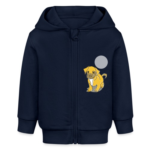 Hund mit Mond - Stanley/Stella Bio zip-hoodie BABY CONNECTOR