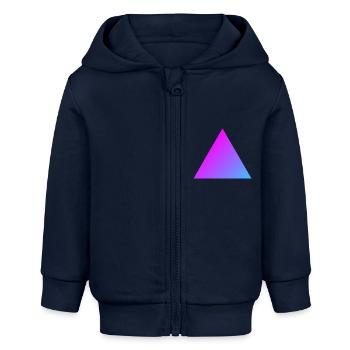 Triangle colored - Baby Organic Zip-up Hoodie by Stanley/Stella - navy - Front