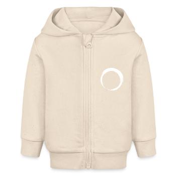 Kreis Symbol Bürste weiß - Baby Organic Kapuzenjacke Baby Connector von Stanley/Stella - Natur - Vorne