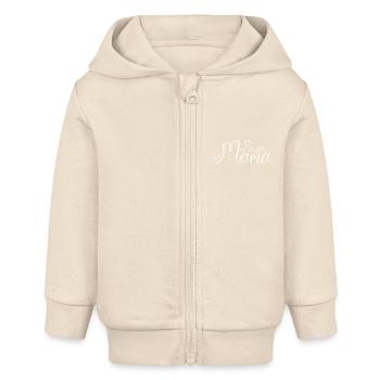 Power Mama Weiß1 - Baby Organic Kapuzenjacke Baby Connector von Stanley/Stella - Natur - Vorne