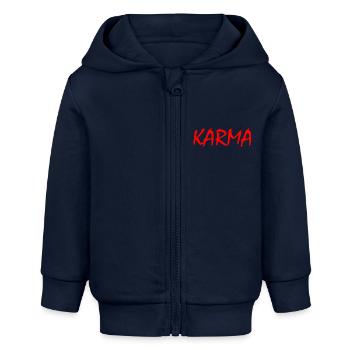 Karma - Veste à capuche bébé bio Stanley/Stella - bleu marine - Devant